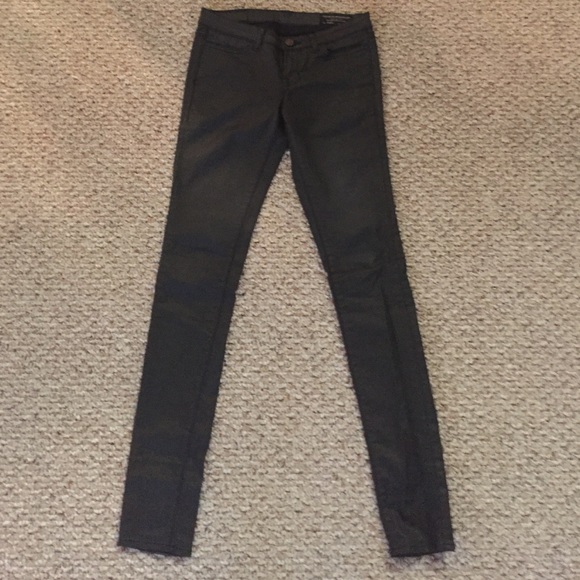 ALLSAINTS Prette Ashby Waxed Faux Leather Denim