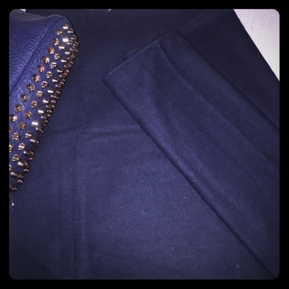 Navy Wool Mark and Graham Infinity Scarf