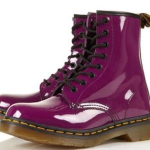 Purple doc martens WORN ONCE in perfect condition