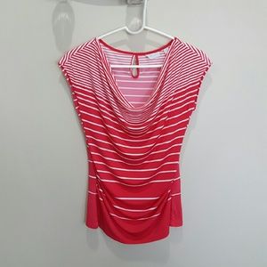 Fall sale cute pink & white top