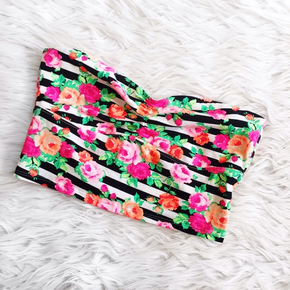 • PINK • Floral Bandeau - Picture 2 of 4