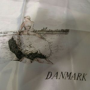 Denmark scenery white square scarf