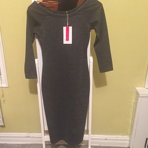 ZARA | gray bodycon dress