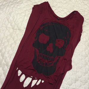 High-Low Skull Top