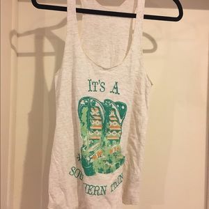 Boutique racerback graphic tank