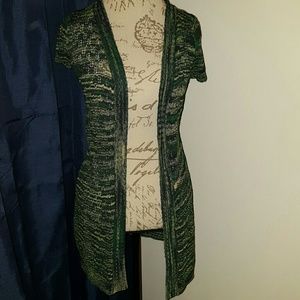 Short sleeve knit cardigan