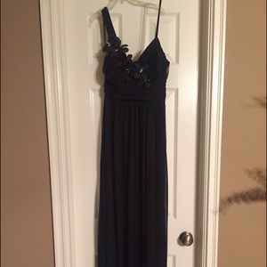 A formal long black dress