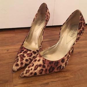 Guess by Marciano Leopard Carrie Heels Pumps