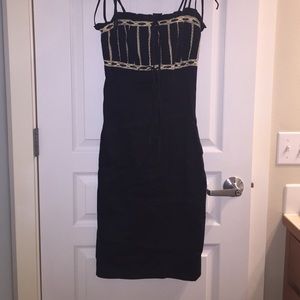 Betsey Johnson black sweetheart tie dress