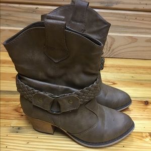 Vegan leather booties