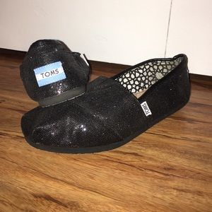 TOMS Glitter Black Women's Classics - Never Worn