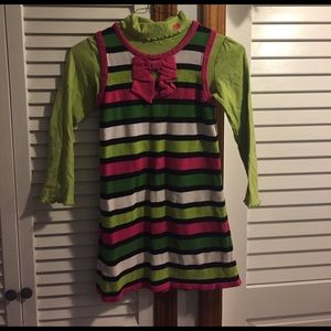 Sweater dress with matching turtleneck