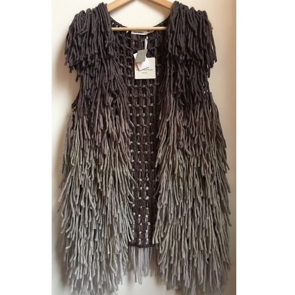 Fringe Shag Ombré Sweater