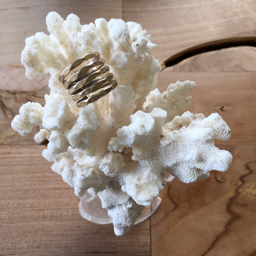 Gold stacked coil ring (adjustable)