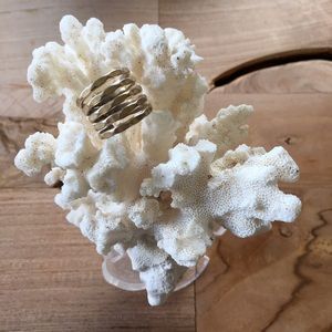 Gold stacked coil ring (adjustable)