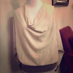 All Saints drape neck knit top