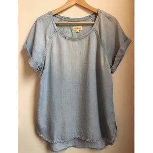 Denim Tencel Boxy Tee