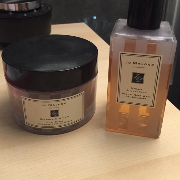 Jo Malone body scrub and body wash
