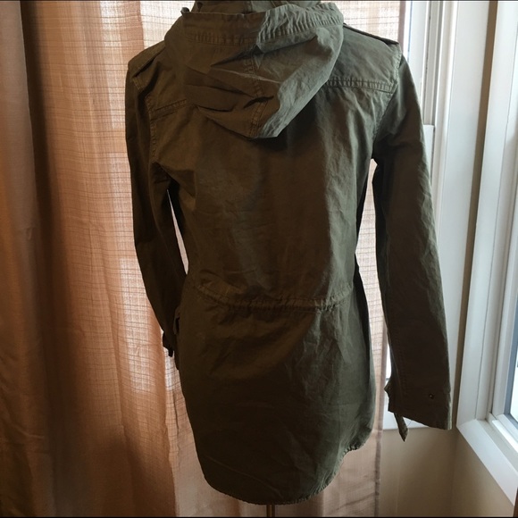 Last one! Anorak  Hooded Olive Utility Jacket - Picture 2 of 4