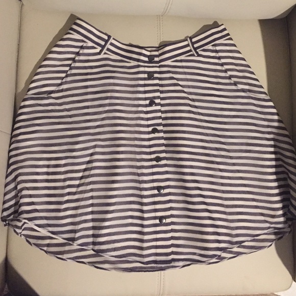 Club Monaco black n white striped skirt NWT