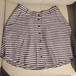 Club Monaco black n white striped skirt NWT