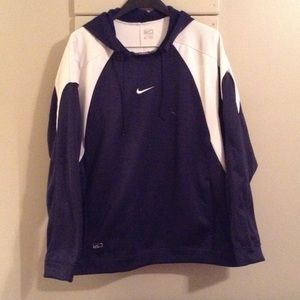 Extra large white and Navy blue Nike hoodie