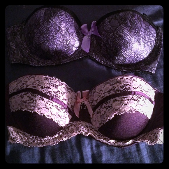 34 C strapless push up bras