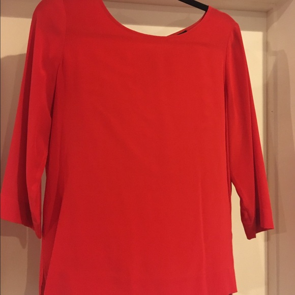 Madewell bright red blouse