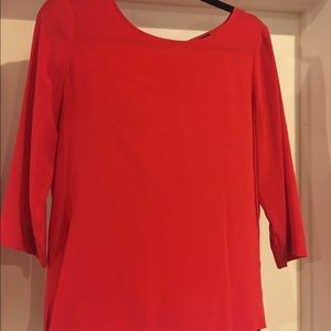 Madewell bright red blouse