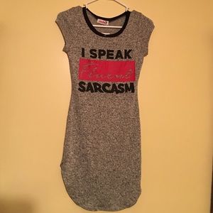 Brand new "I Speak Fluent Sarcasm"Shirt Tail Tunic