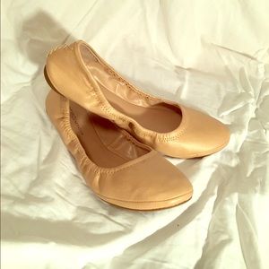 BCBG Generation shimmery nude flats