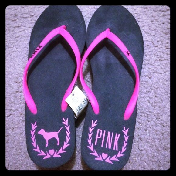Brand new Pink wedge flip flops