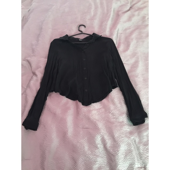 Black long sleeve top