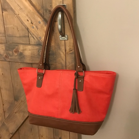 Coral shoulder purse/bag