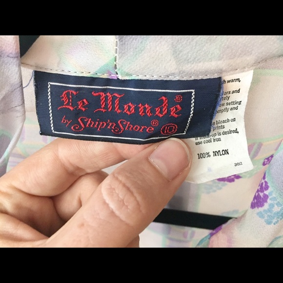 Vintage 1960s Lavender Goddess Blouse - Picture 2 of 4