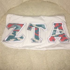 Zeta Tau Alpha Stitched Lettered Shirt