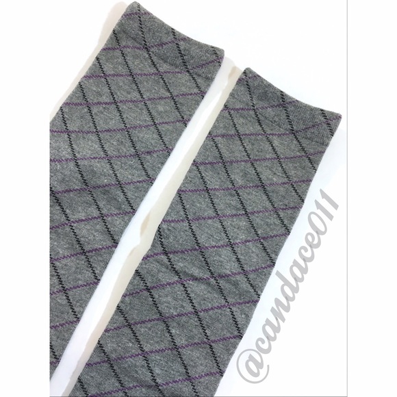 Diamond Stitched Socks (Grey) - Picture 3 of 4