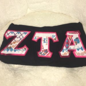 Zeta Tau Alpha Stitched Lettered Shirt
