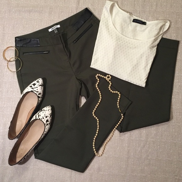 DKNY Olive Cropped Pant NWOT