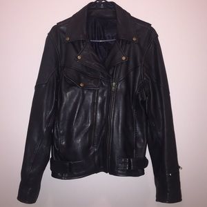 Women's genuine leather motorcycle jacket XL