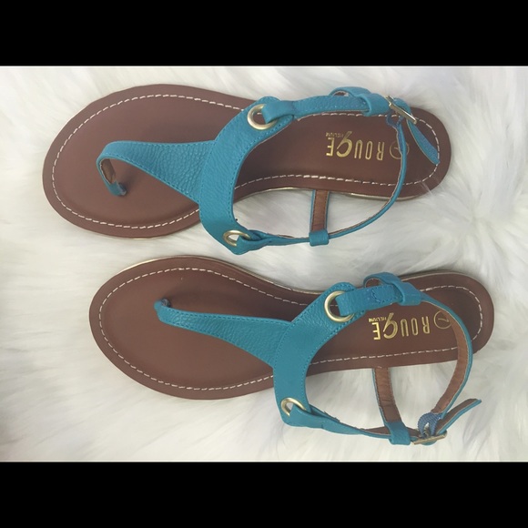 Turquoise, sandals by Rouge!
