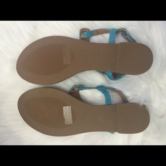Turquoise, sandals by Rouge! - Picture 2 of 2