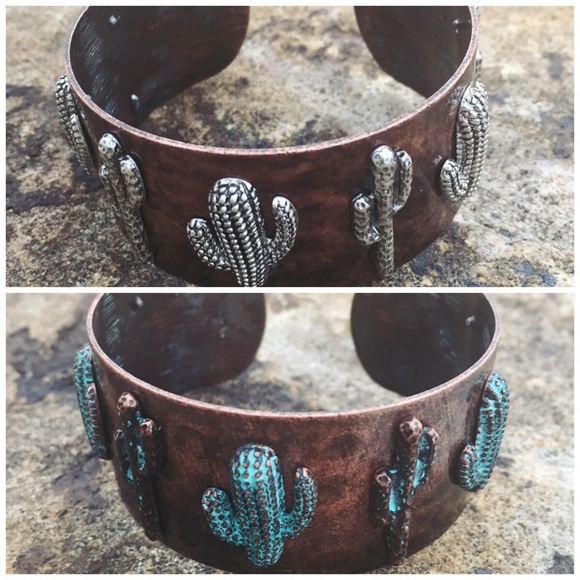 🌵HP🌵 Cactus Cuff Metal Bracelet - Picture 3 of 4