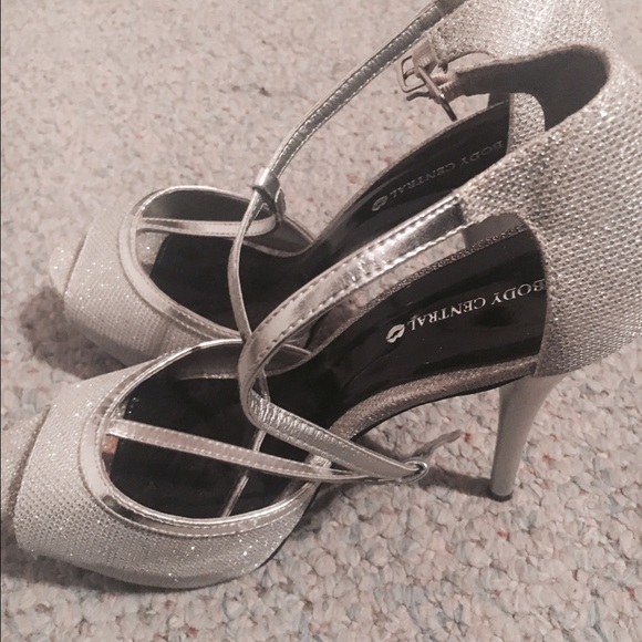Silver sparkly heels!