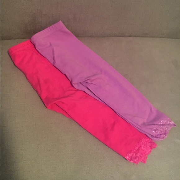 2 18M Lace Trimmed leggings