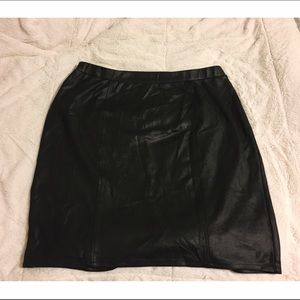 Lane Bryant black faux leather pencil skirt