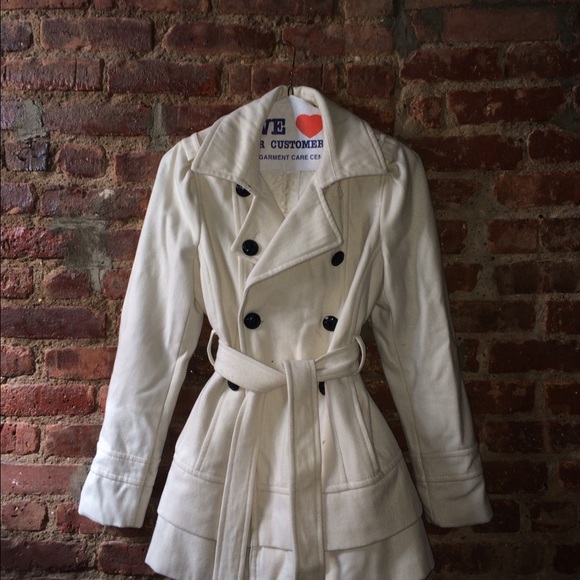 Cream colored pea coat