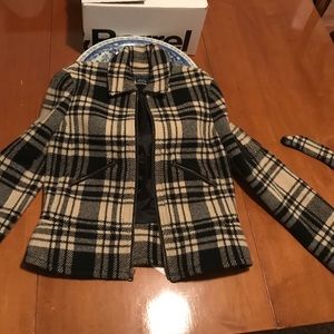 Black & white blue label jacket