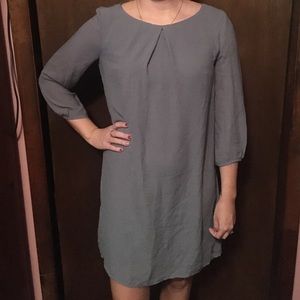 H&M gray blue long sleeved dress