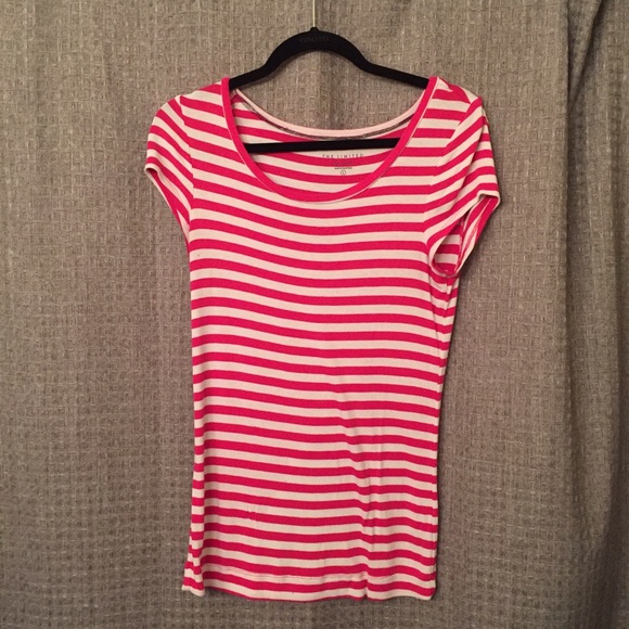 Pink stripe tee